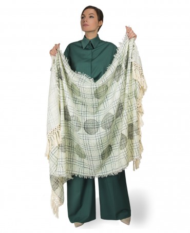 Палантин Унисекс HW.FR240-LIANES/BLANCHE